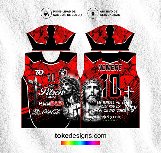 FUTSALERO NEGRO ROJO V2