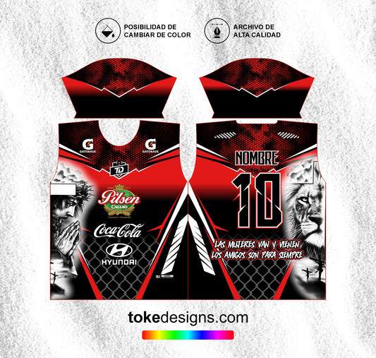 FUTSALERO NEGRO ROJO V1