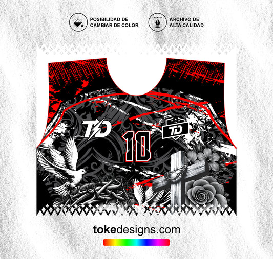 FUTSALERO NEGRO ROJO V3