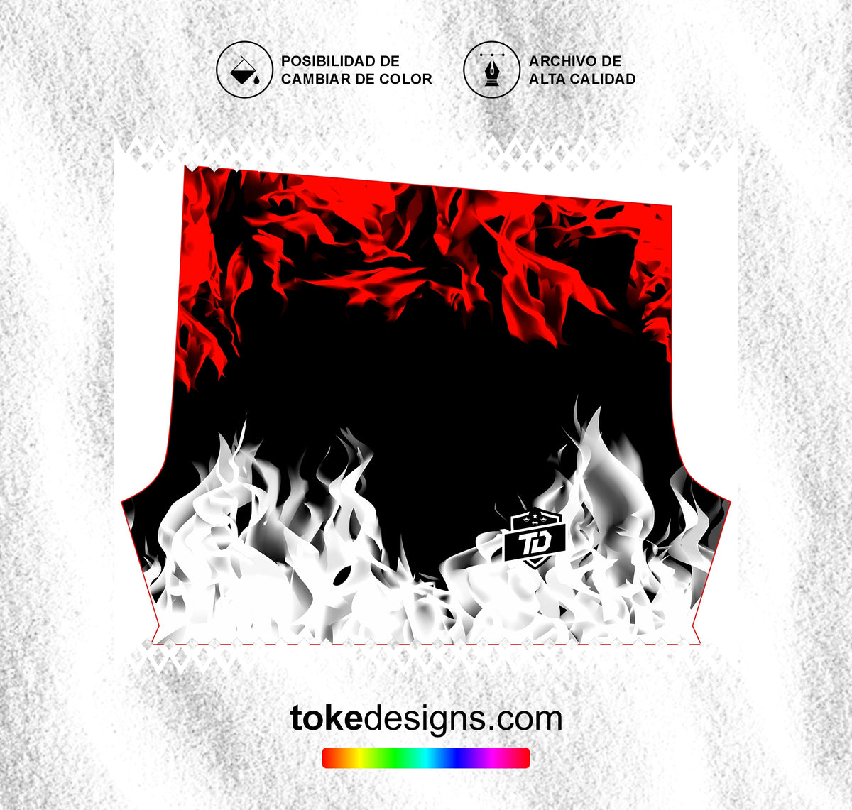 GRUNGE FUEGO NEGRO ROJO BLANCO 26 V1