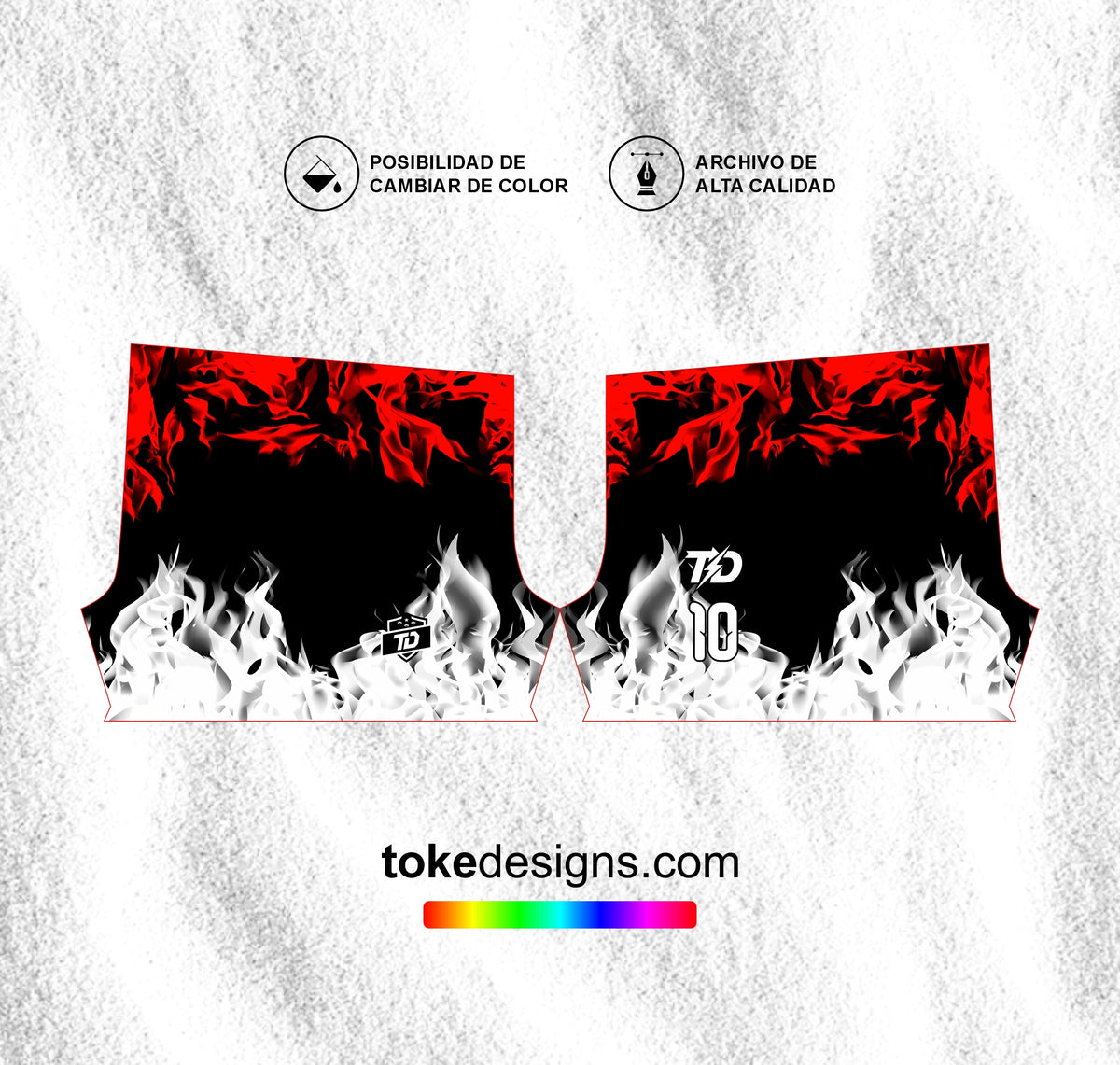 GRUNGE FUEGO NEGRO ROJO BLANCO 26 V1