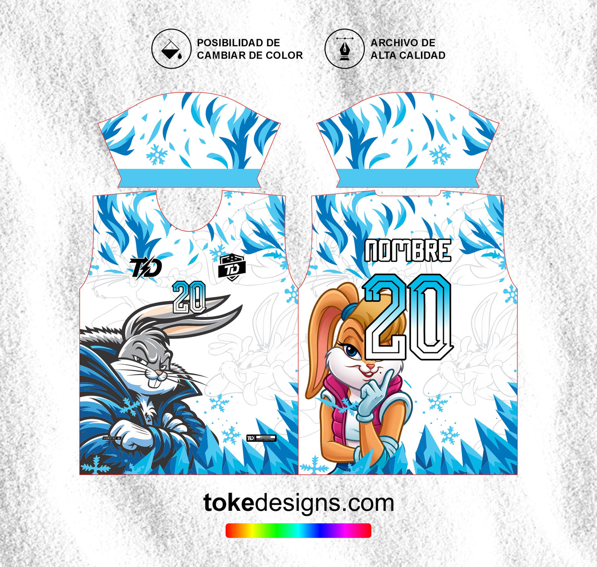 OLIMPIADA BUGS Y LOLA BUNNY CELESTE 26 V1